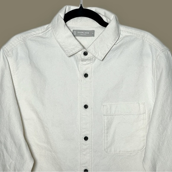 NEW Everlane The Canvas Organic Cotton Heavy Overshirt in Bone, Sizes S, L, & XL - Picture 7 of 14